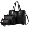 FY 2018 lady handbag sets weave designer shoulder bags fashion 3 pieces set PU leather Eight Colors bags women handbags