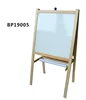 2019 HOT SELL Folding Two-sided Marquee Stained Wood Easel - Whiteboard & Black Chalkboard