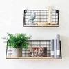 550-90 2019 newest wall mounted grid hanging decor wire storage shelf for living room bedroom