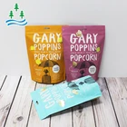 food grade laminated material popcorn packaging bag matte standup pouch zipper silver plastic foil bag doypack pouch