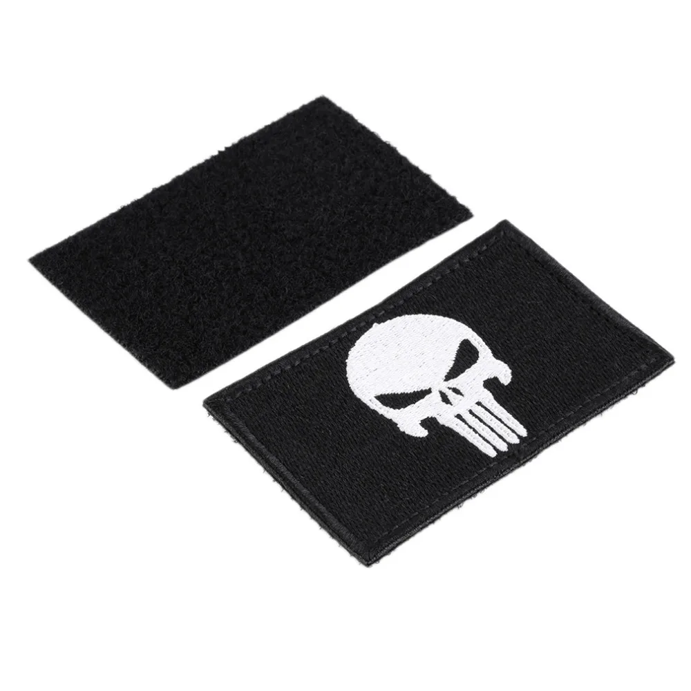 Punisher Skulls Rectangle Embroidery Trim Tactical Patch Armbands Shoulder Badg 2015 Fashion