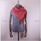Acrylic shawl big scarf for winter season for men and women red solid