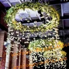 Modern hanging round metal circle , ceiling decoration for weddings