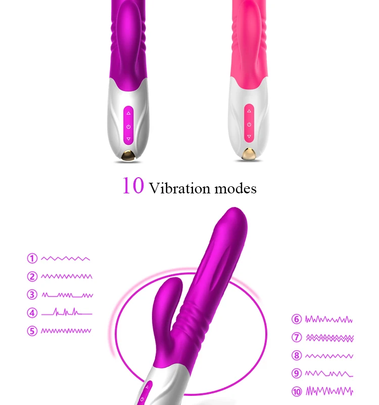 Multi Speed Thrusting Sex Toy G Spot Vibrator Masturbation Wand Stick