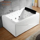 Bathroom Corner Whirlpool Spa WIth Massage Jet Bath Tub Acrylic