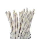 New Products Colorful Paper Drinking Straws Vintage Wedding Birthday Party Pack