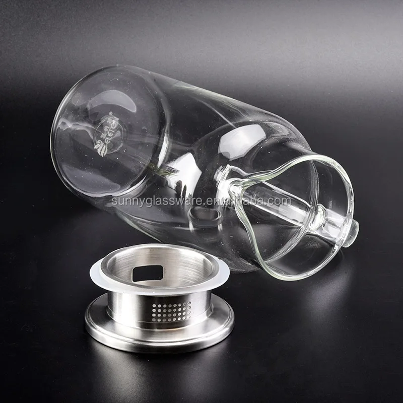 transparent coffee glass jug with color box