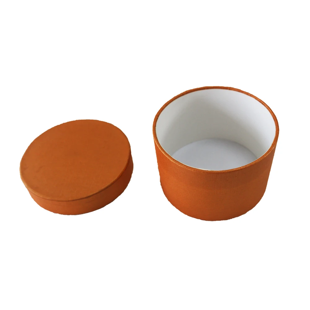 low moq custom printed cardboard cylinder packaging orange
