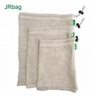 Reusable Ecology Biodegradable Mesh Bags Made In 100% Cotton Mesh Pouch-A Set With 3pcs