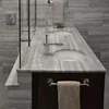 White Vien Marble Countertops Bathroom