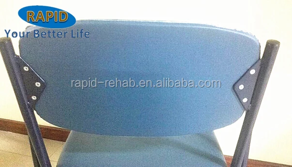 plastic armrest pad commode chair adjustable height hospital chair for elderly