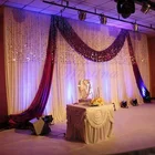 Wedding decoration stand portable stage backdrop frame ussed Wintina pipedrape for wedding stage decoration for sale