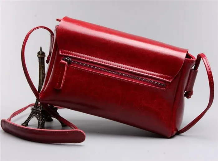 2017 Fashion latest vintage genuine wax leather women bags ladies handbag