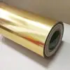 50mic Brushed Golden PET In Sheet Or Roll Waterbased Adhesive Label Paper