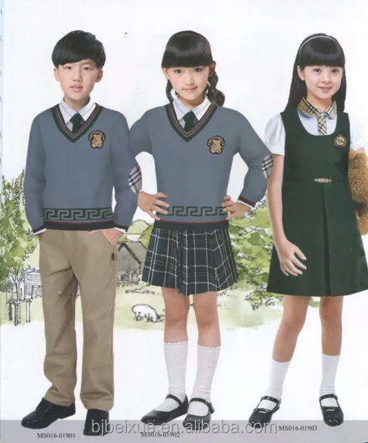 Different types of school uniforms The different school uniform styles depend on whether the student goes to a public or a private school. Uniforms in public schools tend to be simpler compared to those worn by private school students.