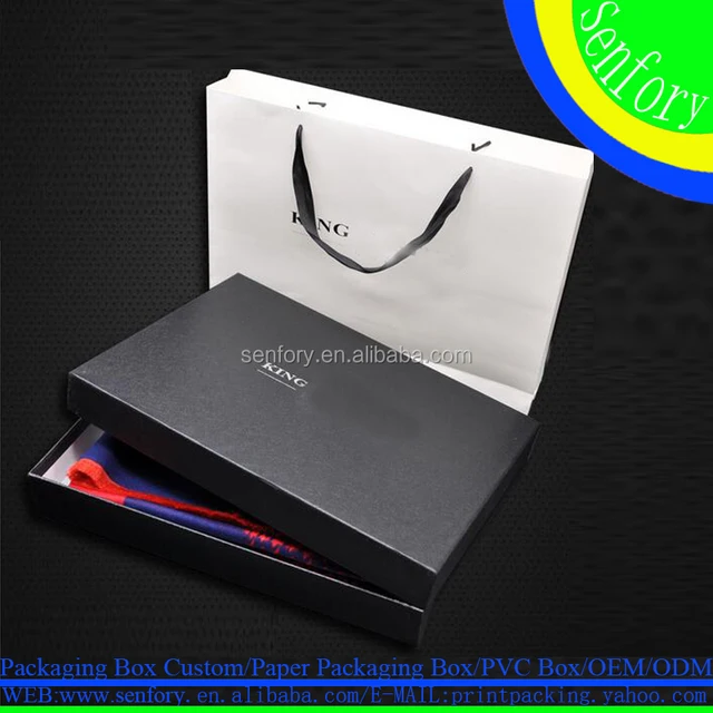 custom cardboard scarf box luxury scarf box packaging with bag