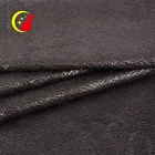 Hot sale fashion style soft black knitted polyester suede textile fabric for garment