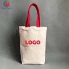 5 oz cotton canvas lunch tote bag with custom logo printed