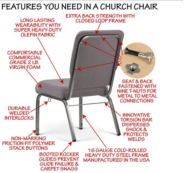 bookrack church chair