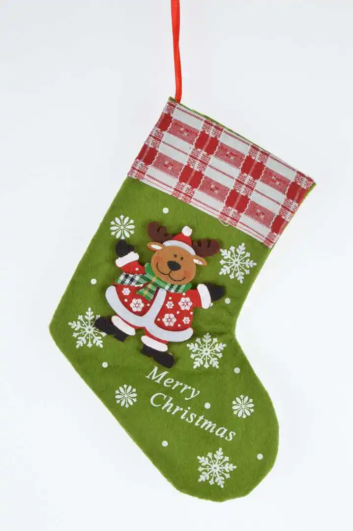 felt slippershanging socks santa snowman christmas gifts socks