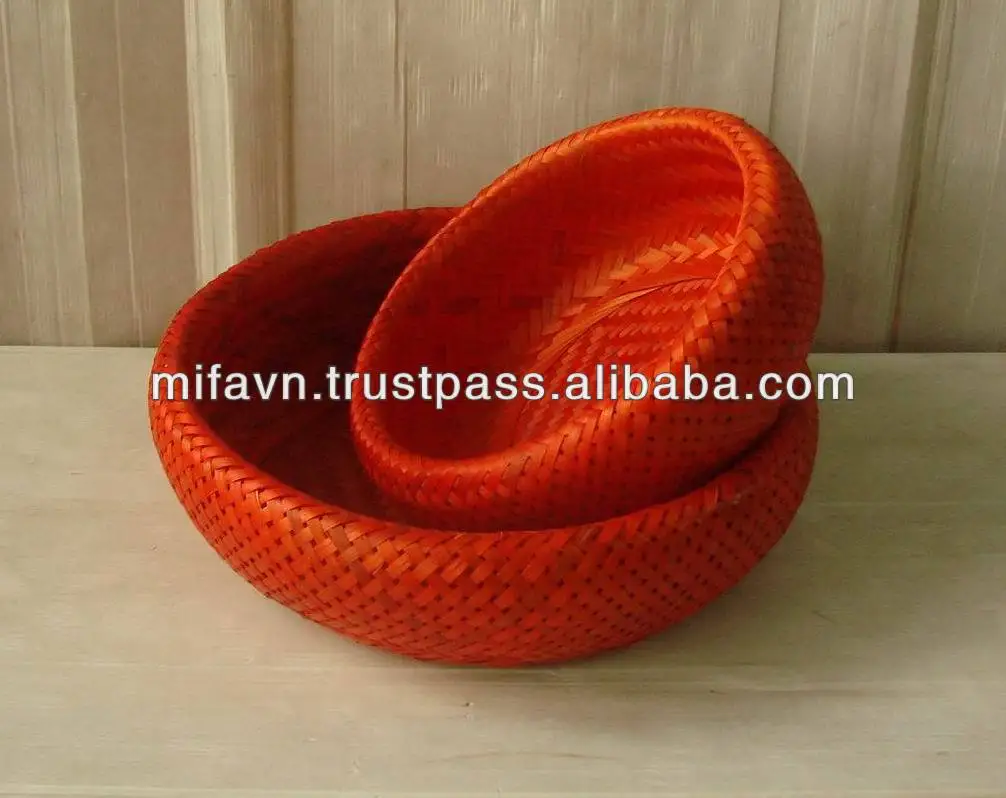 wall basket, wholesale bamboo set of 2, craft basket for storage