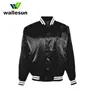Custom wholesale 100% polyester satin varsity bomber baseball winter jacket woodland men jacket