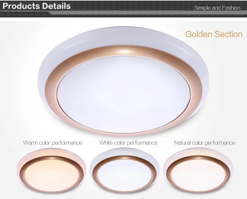 2016 hot sales bedroom ceiling light fixtures small round 5 years gurantee 24 to 48W