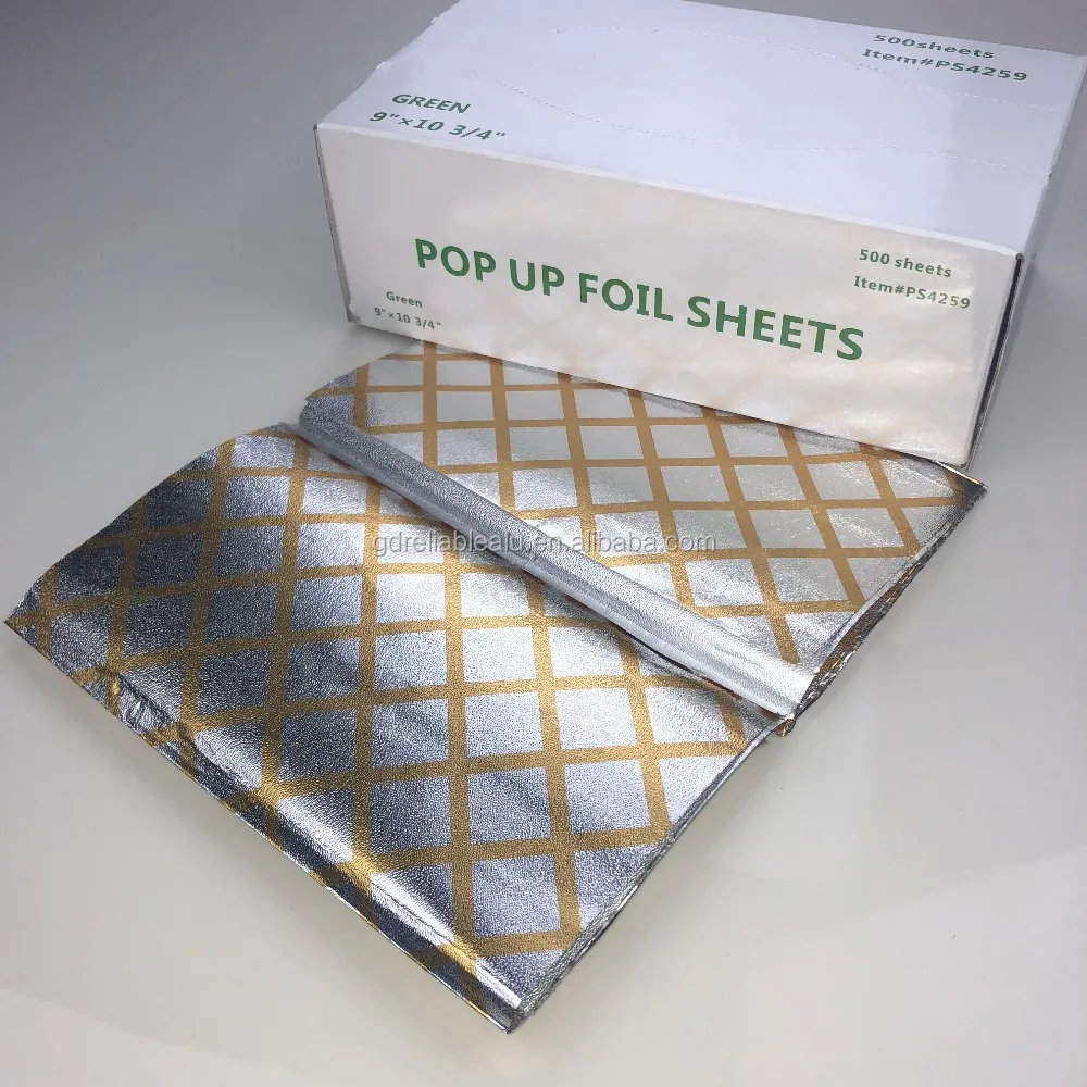 printing aluminum foil pop up sheets foil paper with color box
