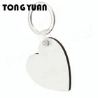 MDF Heart Shape two sided Sublimation Keychain for heat press transfer