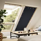 portable travel blackout blind French door portable window cover dark blue color