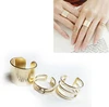 Gold Plated Dainty Trendy Women Top Midi Finger Knuckle Rings Punk Simple Chic Bands