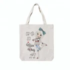 Fashion Woman Eco Shopping Cotton Linen Tote Handbag Custom Canvas Purse Pouch Shoulder Bag