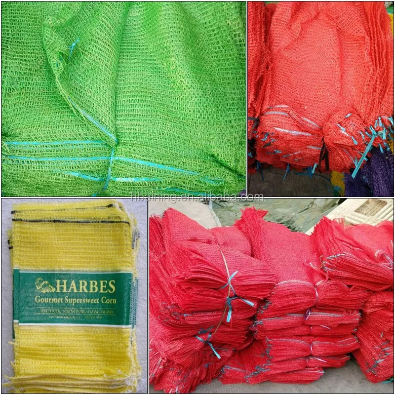 19*41 cm high quality PP/PE Leno garlic mesh bag for potato