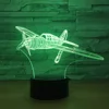Fighter 3D Illusion Lamp 7 Color Plane Led 3D Night Lights For Kids Touch Usb Table Lampara Lampe Baby Sleeping Nightlight