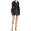 Ladies Long Sleeves Zip Cuffs Asymmetric Zip Front Belted Waist Military Leather Trench Coat