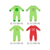 St.Patrick's day girl 's outfit latest design crushed velvet fabric infant boutique rompers with ruffle bodysuit