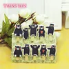 New popular Japan style home wall decoration wire spring clip cartoon black bear wooden clip 35mm