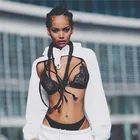 Wholesale Women Fashion Crop Top Irregular Hoodie Pullover Sport Sweater For Gym Workout