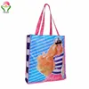newest design promotional custom 210D polyester with sublimation shopping bag handbags beach bag polyester