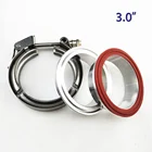 3" stainless steel V band clamp male female flange set exhaust pipe clamp