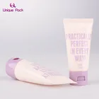 50 ミリリットル pe プラスチックチューブのためのボディローション包装色のフリップトップキャップ