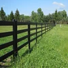 Fentech High Strength 4 Rails Black PVC Vinyl Ranch fence