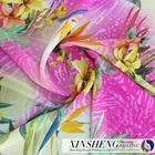 2018 new designs soft polyester printing chiffon robes fabric for textile