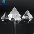 Clear Quartz Crystal Pyramid Glass Pyramid 3D Laser Crystal Pyramid Cube