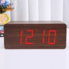 Wooden LED Digital Alarm Clock ,Desktop Big Digital LED Clock