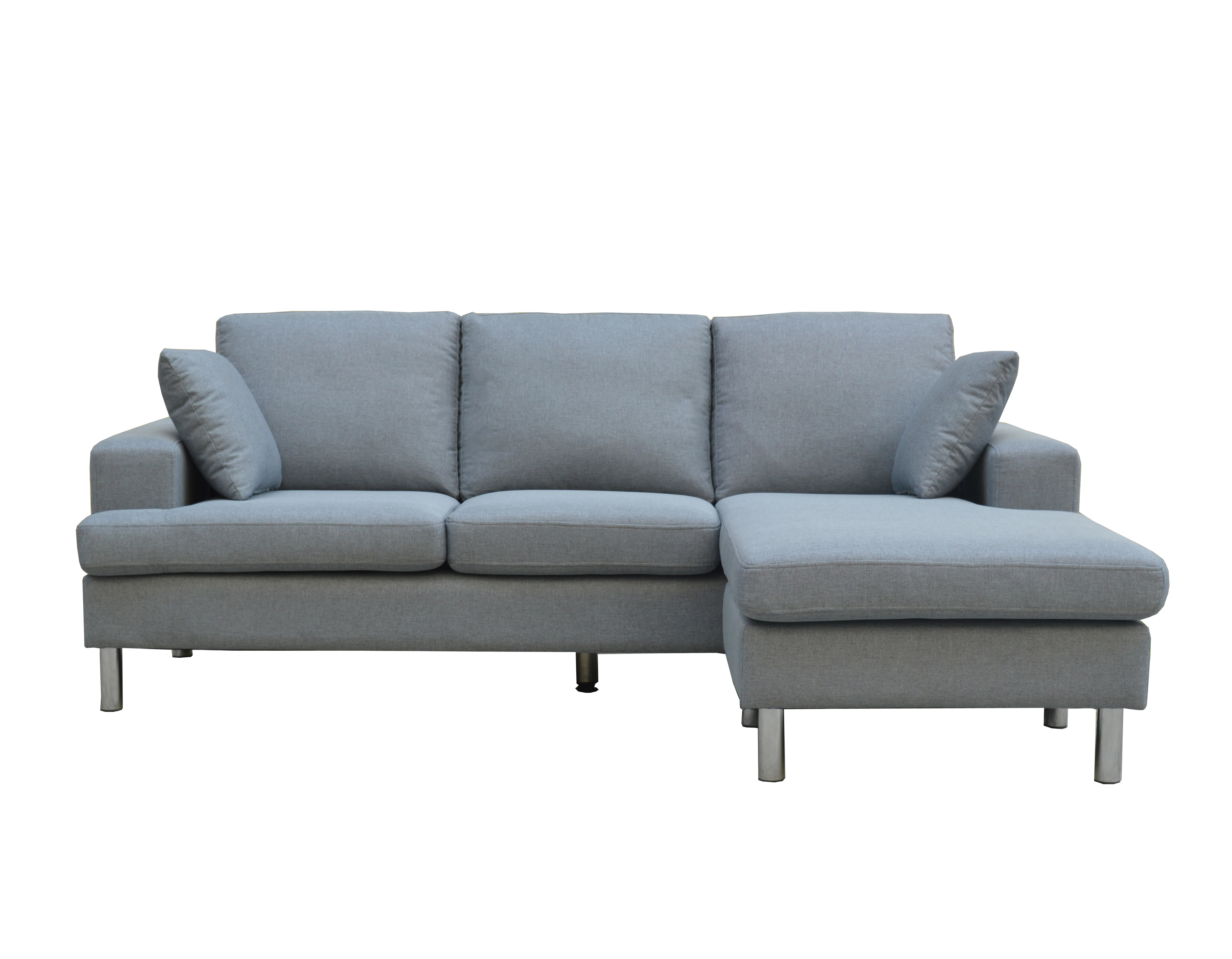 Barato pequeno conjunto de sofá secional tecido em forma de L sofá de canto