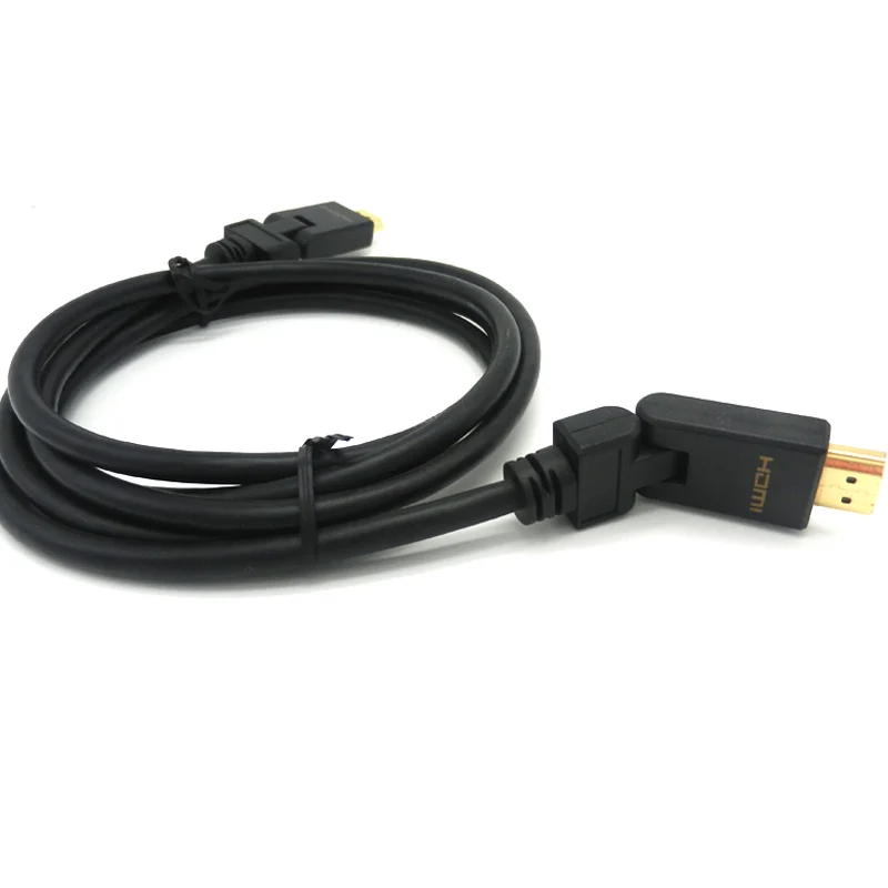 high speed gold plated black color hdmi cable 1.4v 3d flexible 180degree rotation hdmi cable for audio video cable - ANKUX.COM