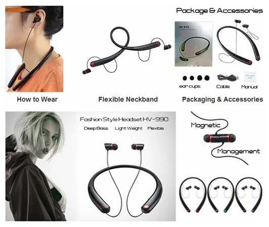China Wholesaler Voice Control Wireless Neckband Magnetic Bluetooth Bone Conduction Headphone - ANKUX.COM