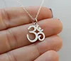 Aum Om Ohm India Symbol Pendant Necklace for Women and Men with Chain 18'' Chuvora 925 Sterling Silver Yoga NECKLACE