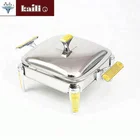 Party decorative square stainless steel serving bakery tray
